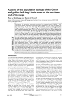 Aspects of the population ecology of the Green and Golden Bell Frog <em>Litoria aurea</em> at the northern end of its range