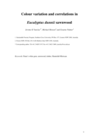 Colour variation and correlations in Eucalyptus dunnii sawnwood