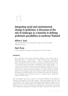 Integrating social and environmental change in prehistory: a discussion of the role of landscape as a heuristic in defining prehistoric possibilities in NE Thailand