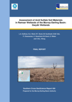 Assessment of acid sulfate soil materials in RAMSAR wetlands of the Murray-Darling Basin: Gwydir Wetlands