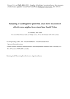 Sampling of land types by protected areas: three measures of effectiveness applied to western New South Wales