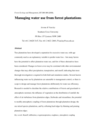 Managing water use from forest plantations