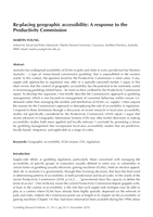Re-placing geographic accessibility: a response to the Productivity Commission