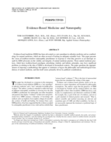 Evidence-based medicine and naturopathy