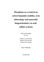 Phosphate as a control on schwertmannite stability, iron mineralogy and anaerobic biogeochemistry in acid-sulfate systems