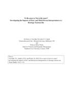 To re-enact or not to re-enact? investigating the impacts of first- and third-person interpretation at a heritage tourism site