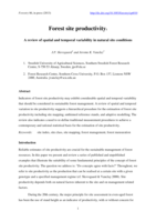 Forest site productivity: a review of spatial and temporal variability in natural site conditions