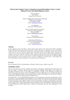 Internet and computer usage: comparisons among metropolitan centres, coastal regional centres and inland regional centres