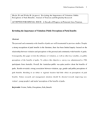 Revisiting the importance of visitation: public perceptions of park benefits