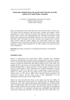 Social and ecological issues for private native forestry in north-eastern New South Wales, Australia