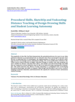 Procedural skills, sketchup and vodcasting: distance teaching of design drawing skills and student learning autonomy
