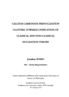 Calcium carbonate prenucleation clusters : towards unification of classical and non-classical nucleation theory