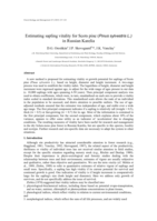 Estimating sapling vitality for Scots pine (Pinus sylvestris L.) in Russian Karelia
