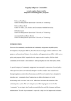 Engaging Indigenous communities : towards a policy framework for Indigenous community justice programs