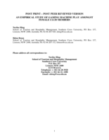An empirical study of gaming machine play among club members