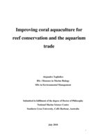 Improving coral aquaculture for reef conservation and the aquarium trade