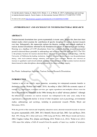 Anthropology and sociology in tourism doctoral research