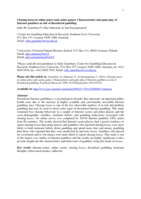 Chasing losses in online poker and casino games: Characteristics and game play of Internet gamblers at risk of disordered gambling