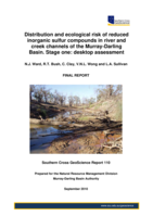 Distribution and ecological risk of reduced inorganic sulfur compounds in river and creek channels of the Murray-Darling Basin – Stage One: desktop assessment
