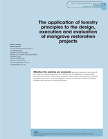 The application of forestry principles to the design, execution and evaluation of mangrove restoration projects