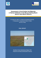 Assessment of acid sulfate soil materials in RAMSAR wetlands of the Murray Darling Basin: Narran Lake Nature Reserve