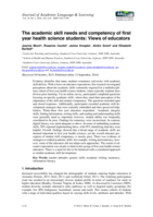 The academic skill needs and competency of first year health science students: views of educators