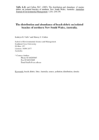 The distribution and abundance of marine debris on isolated beaches of northern New South Wales, Australia