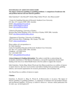 The impact of internet gambling on gambling problems: a comparison of moderate-risk and problem internet and non-internet gamblers
