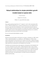 Robust relationships for simple plantation growth models based on sparse data