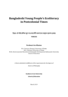 Bangladeshi young people's ecoliteracy in postcolonial times