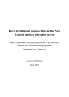 Inter-institutional collaboration in the New Zealand tertiary education sector