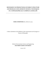 Refinement of predictions of forest structure using remote sensing techniques in a topographically complex landscape
