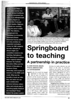 Springboard to teaching: a partnership in practice