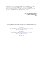 Enhancing HRM practice in SMEs using the concept of relationship marketing