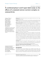 A combined phase I and II open label study on the effects of a seaweed extract nutrient complex on osteoarthritis