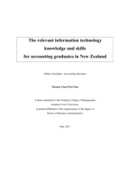 The relevant information technology knowledge and skills for accounting graduates in New Zealand