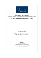 The HRM practices of Indonesian medium-sized companies in the textile industry in Java