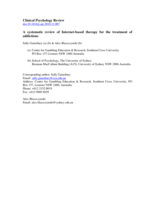 A systematic review of Internet-based therapy for the treatment of addictions