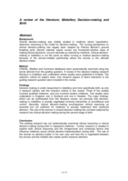 A review of the literature: midwifery decision-making and birth.