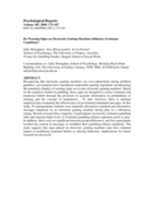 Do warning signs on electronic gaming machines influence irrational cognitions?