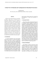 A broad view of education and teaching based in educational neuroscience