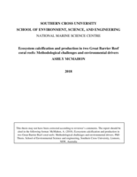 Ecosystem calcification and production in two Great Barrier Reef coral reefs : methodological challenges and environmental drivers