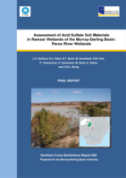 Assessment of acid sulfate soil materials in RAMSAR wetlands of the Murray-Darling Basin: Paroo River Wetlands