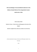 Fish assemblages of unconsolidated substrata in the Solitary Islands Marine Park using baited remote underwater video