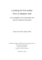 Looking for the water from a deeper well: an investigation into spirituality and natural medicine education