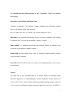 The identification and implementation of key competitive factors for tourism based firms