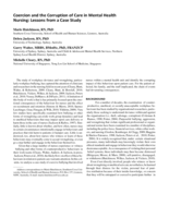 Coercion and the corruption of care in mental health nursing: lessons from a case study
