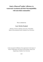 Study of Bauxsol<sup>TM</sup> pellets' efficiency in wastewater treatment and their biocompatibility with microbial communities