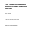The role of local government in the production and distribution of knowledge within Australian regional tourism systems