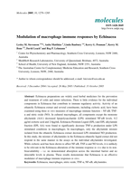 Modulation of macrophage immune responses by Echinacea